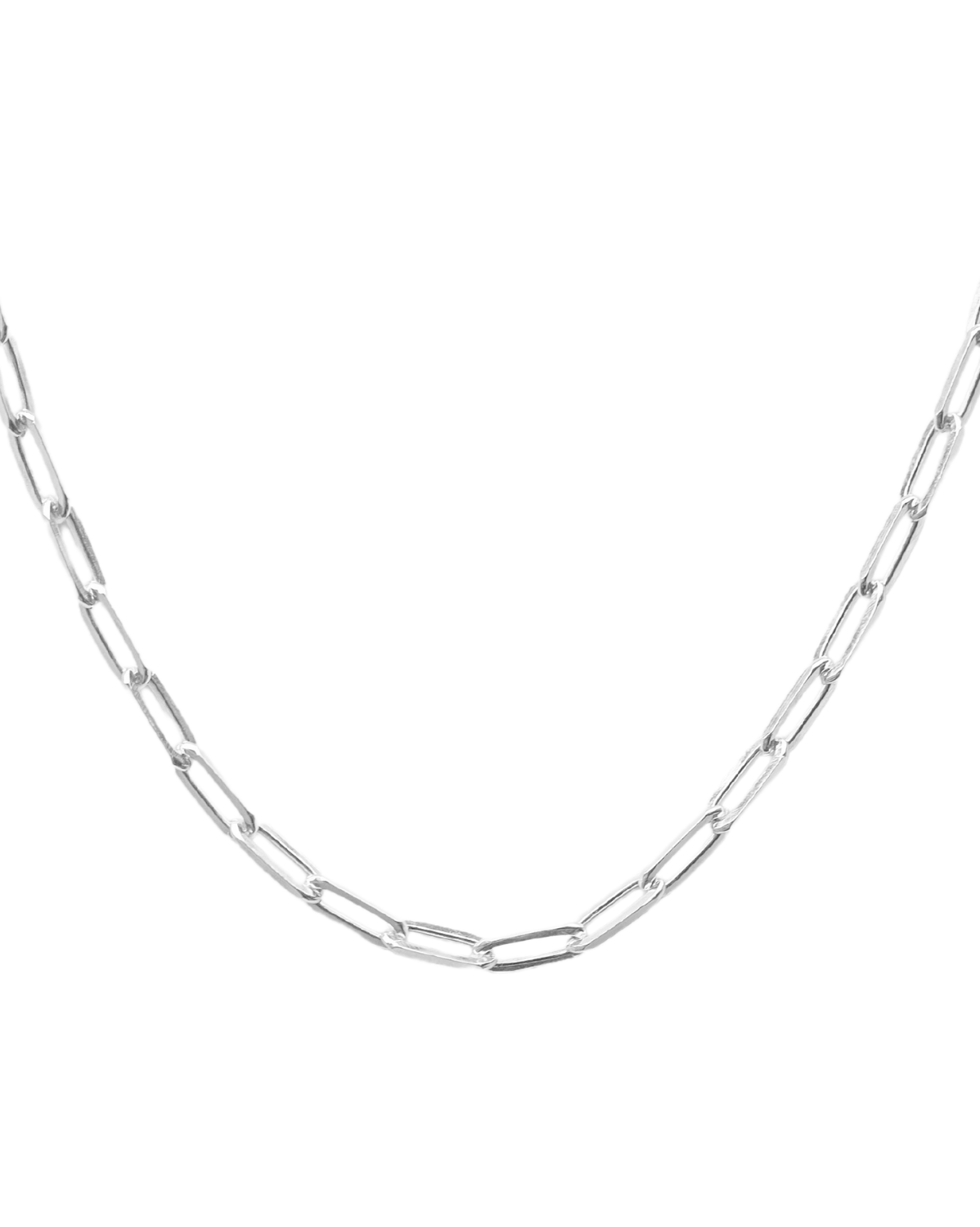Chunky Paperclip Chain Necklace - Sterling Silver