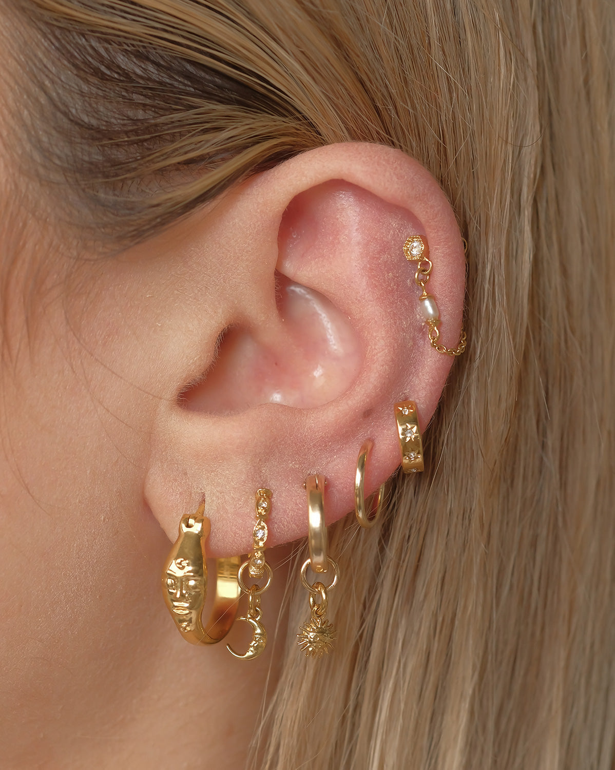 Pearl Drop Stud - Sterling Silver